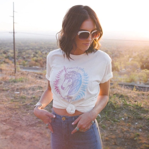 Unicorn Bohemian Gypsy Graphic Tee - Picture 2 of 6